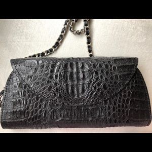 Genuine Black Crocodile skin shoulder bag NWOT